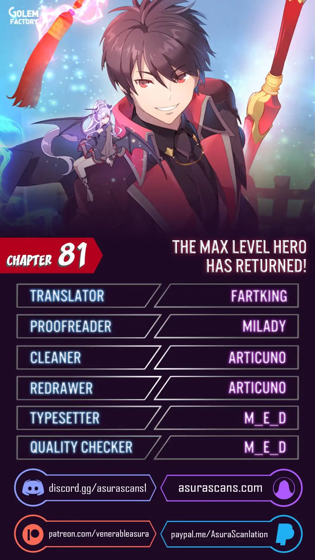 The MAX leveled hero will return! Chapter 81 1